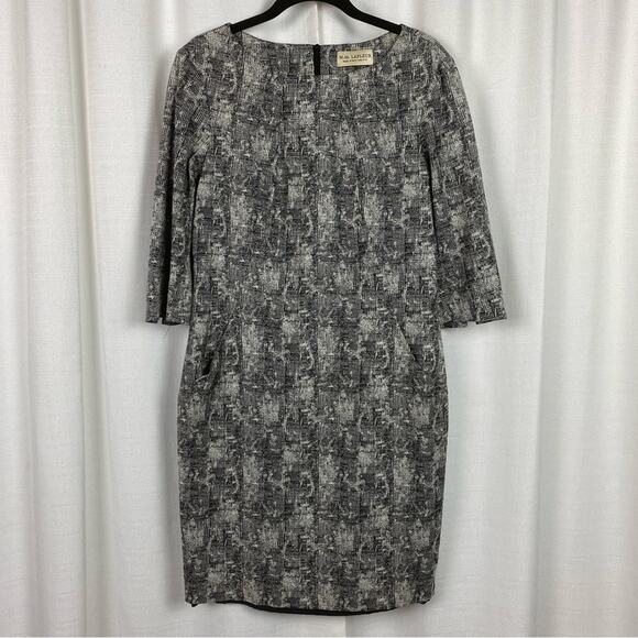 MM Lafleur Crackle Print Etsuko Sheath Dress Sz.12 - Picture 5 of 16